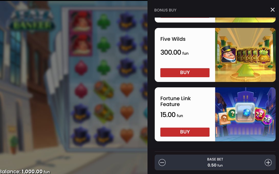 Fortune Link när rutorna fylls med insamlade brickor