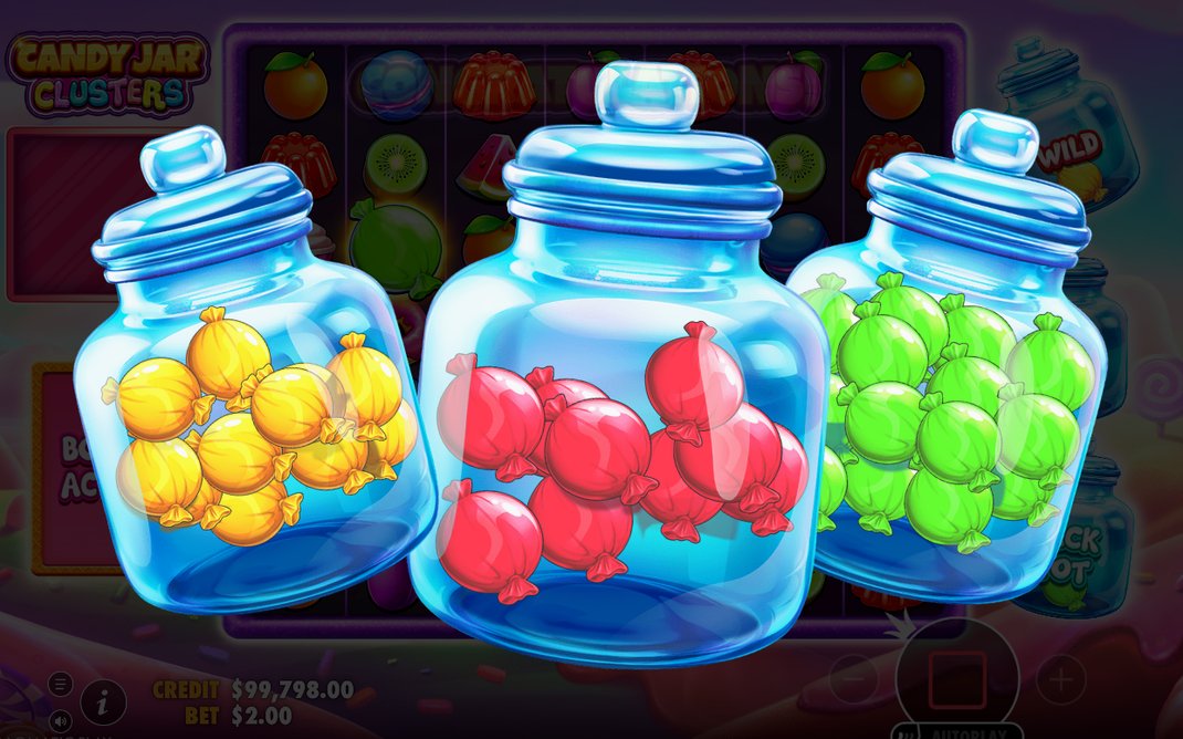 Bonusläget med burkar för WILD, FREE SPINS och JACK POT